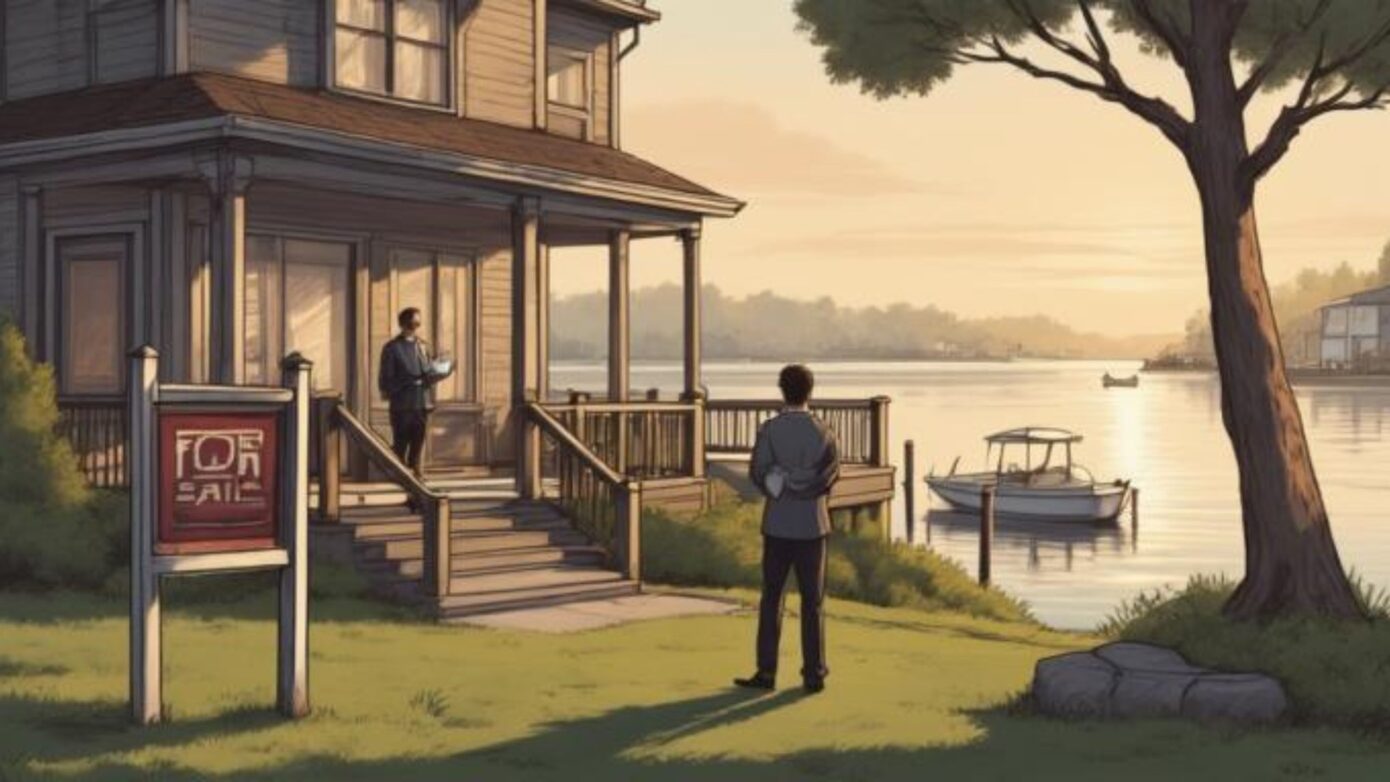 Pasadena MD real estate agent meeting Homeowner at waterfront property