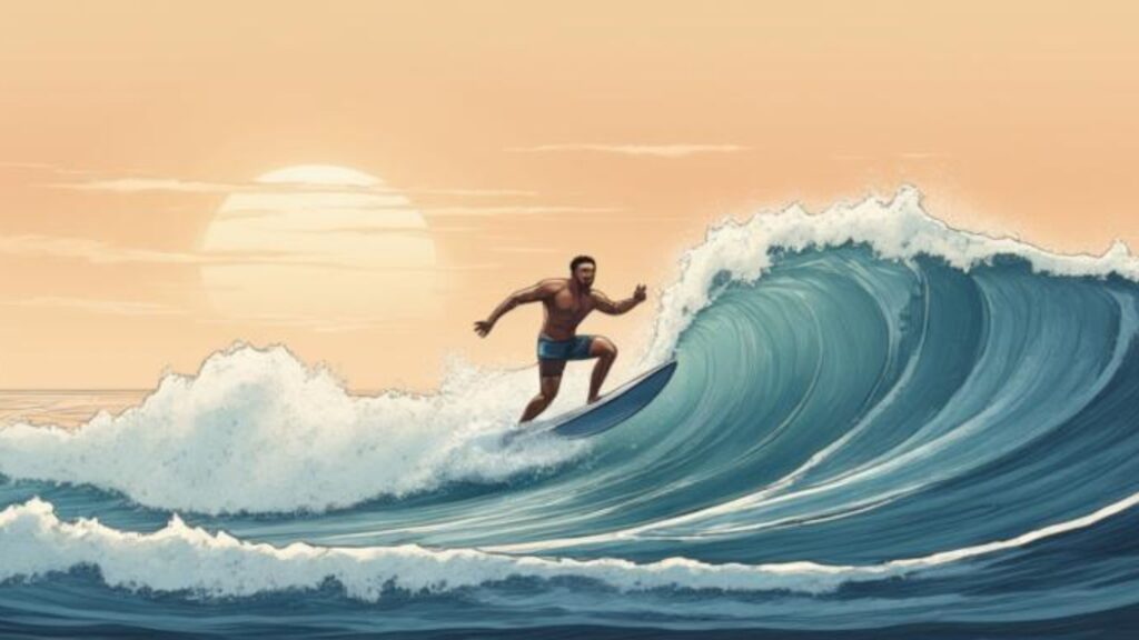 Surfing wave metaphor for timing when pricing a home Pasadena MD