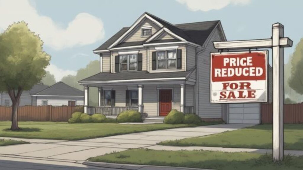 Price reduced sign illustrating the risk of overpricing a home in Pasadena MD