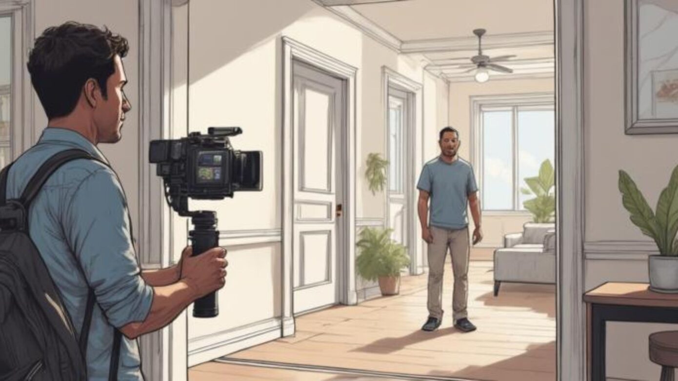 Professional real estate videographer filming a cinematic home tour in Pasadena MD to increase listing visibility and sale price