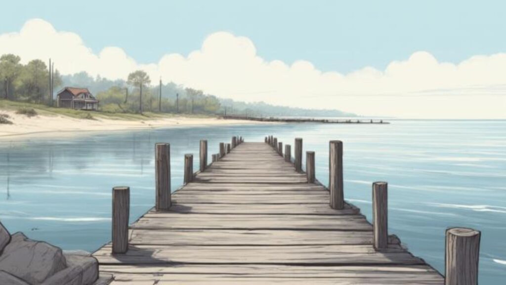 Waterfront pier in a Pasadena MD water-privileged community representing the 21122 real estate market